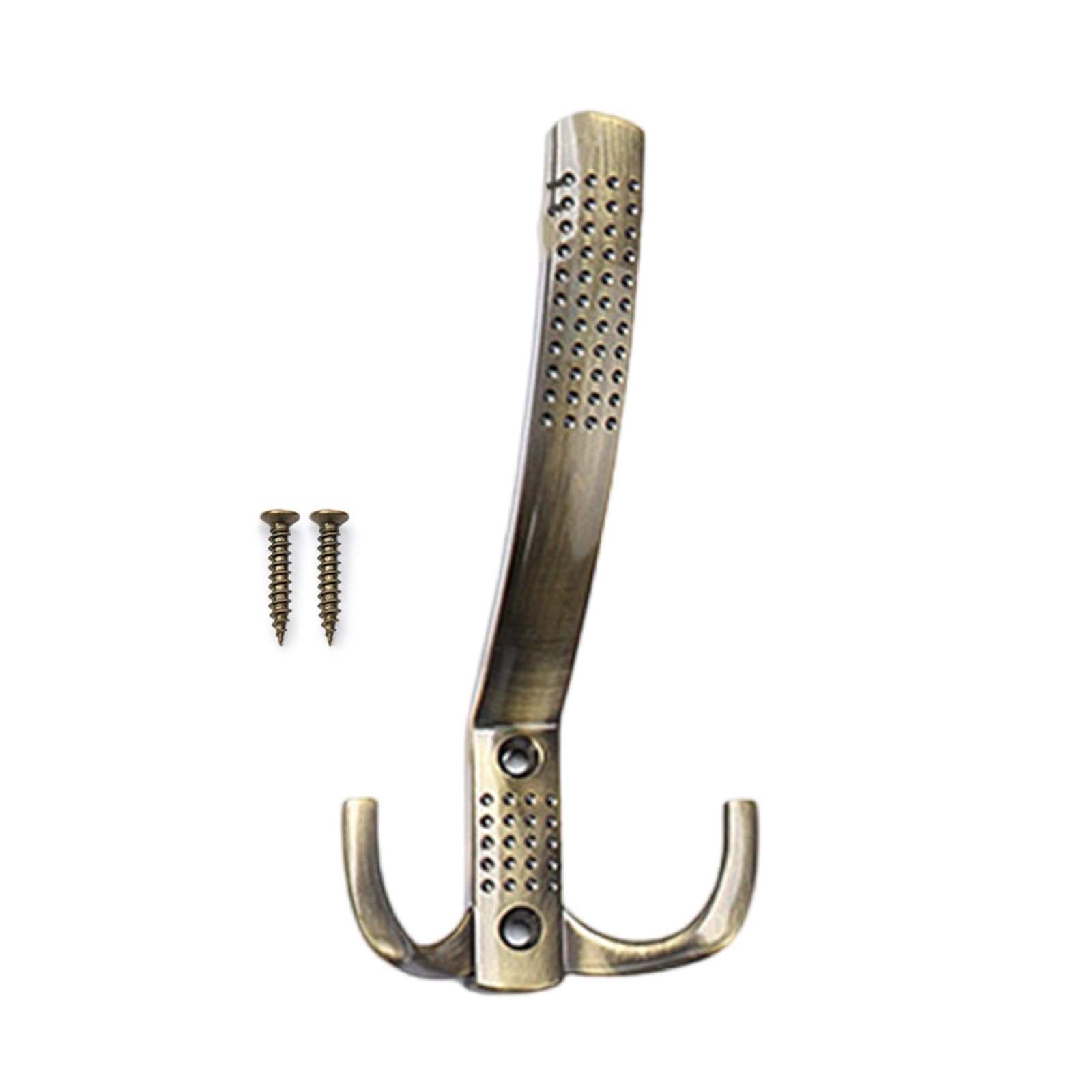 Kalttoy Green Gulas Wall Mounted Coat Hook Zincs Alloy Wall Hook Towel Hanger Metal Double Prong Coat Hat Hanger Hardware Enduring Mounted