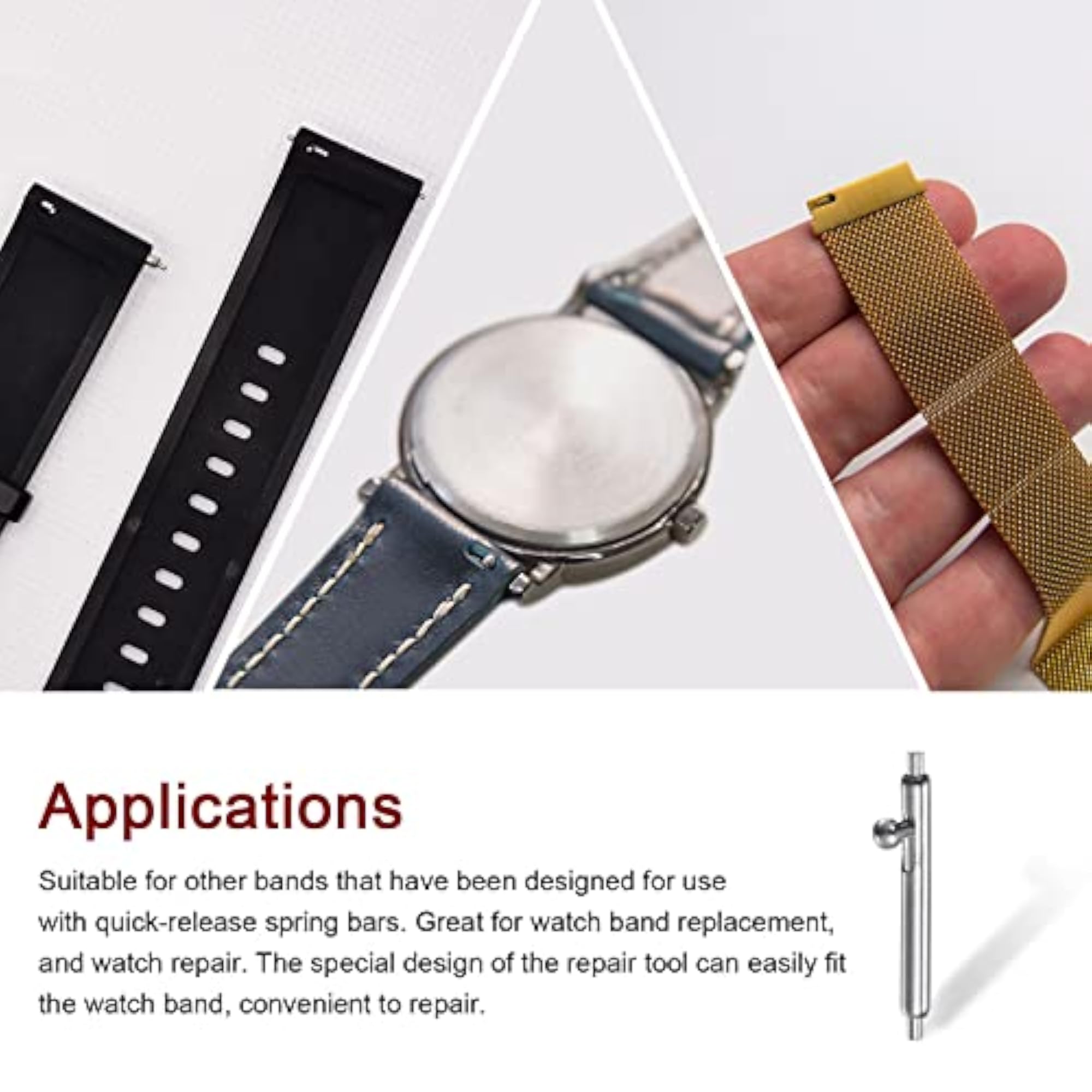 24pcs 14mm Quick Release Spring Bar Stainless Steel Watch Pins