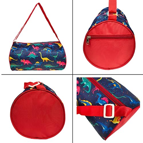 ANNACREATIONS Fancy Cute Dinosaur Duffel Bag Travel Gym Sports Gymnastics Dance Classes for Girls Pack of 1 Pc (Blue) - Image 7
