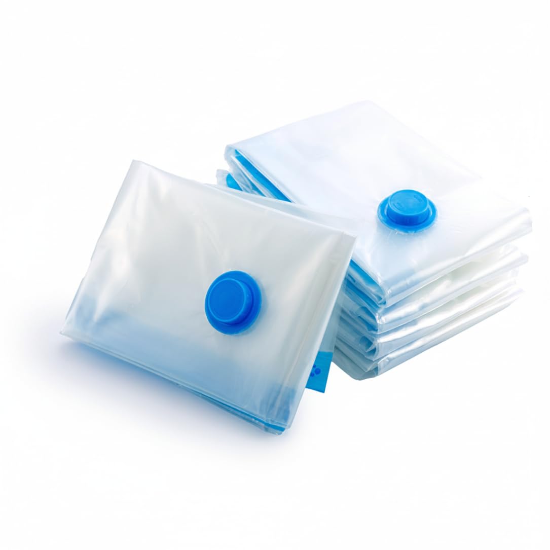 Tsawntd Vacuum Bag 40*60Cm Space Saver Bags, Travel Vacuum Bags, Vacuum Storage 10 Pack (40X60cm) - Thickened Pa+Pe For Clothes With Ergonomic Hand Pump, Space-Saving Airtight Storage For Bedding, Travel