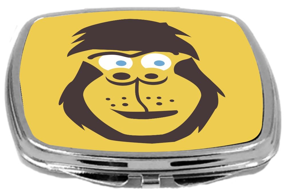 Rikki Knight Compact Mirror, Gorilla Face Art