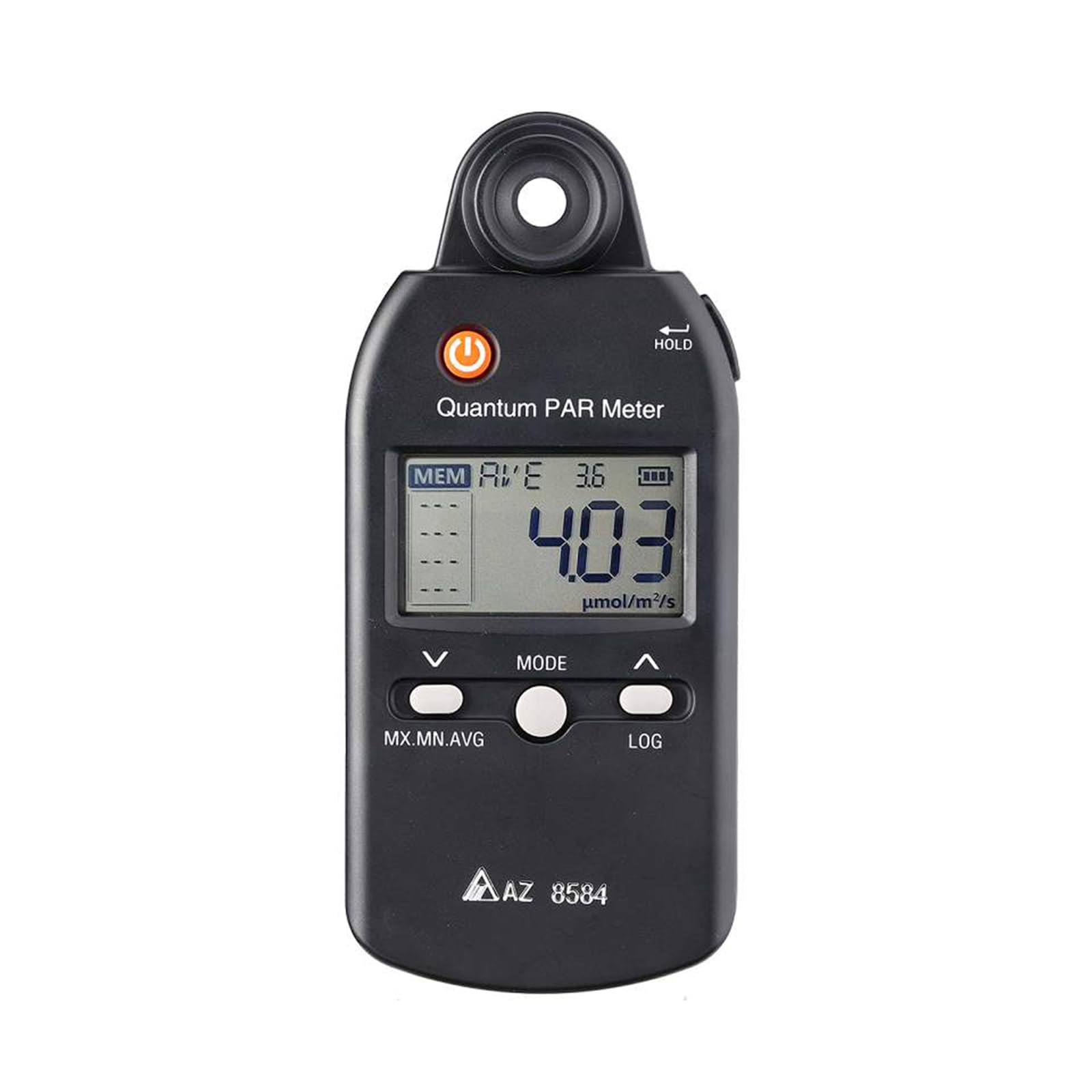 AZ-8584 PAR Meter AZ8584 Pocket Size Wide Range Full Spectrum Photosynthetically Active Radiation Meter | Spectral Range 400±10nm~700±10nm | Measurement Range 0~5000 ?mol/m2/sec AZ 8584