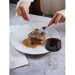 IKXO 16 Pieces Black Gum Wood Handle Silverware Set for 4, Exquisite Ergonomic Flatware Set Food-Grade Stainless Steel Cutlery Set, Tableware Eating Utensils, Mirror Finished, Dishwasher Safe… IKXO 16 Pieces Black Gum Wood Handle Silverware Set for 4 Exquisite Ergonomic Flatware Set Food Grade Stainless Steel Cutlery Set Tableware Eating Utensils Mirror Finished Dishwasher Safe