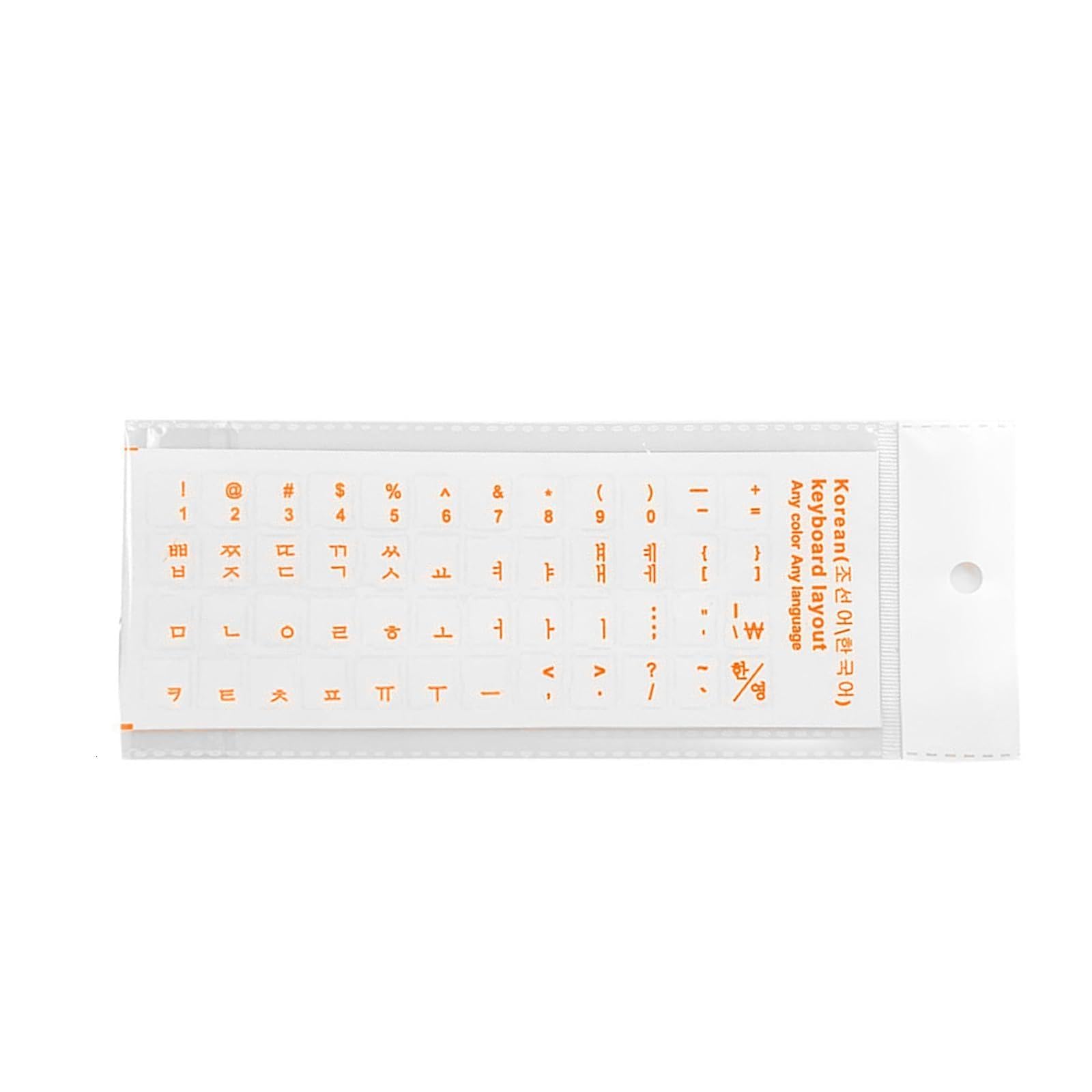 Bogeel White Korean Keyboard Stickers Matte Pvc Keyboard Sticker Letters For Pc Computer Laptop Notebook Desktop Keyboard,Pvc