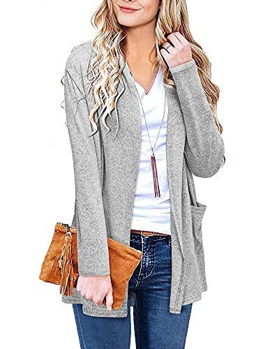 Image of ULTRANICE Cardigan Sweaters Womens Fashion 2025 Spring Lightweight Long Sleeve Casual Tops Clothes Outfits with Pockets