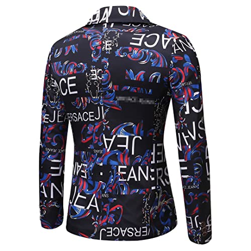 Spring and Autumn Men's Classic Fashion Versatile Printed Suit Men's Casual Slim Large Size Suit3