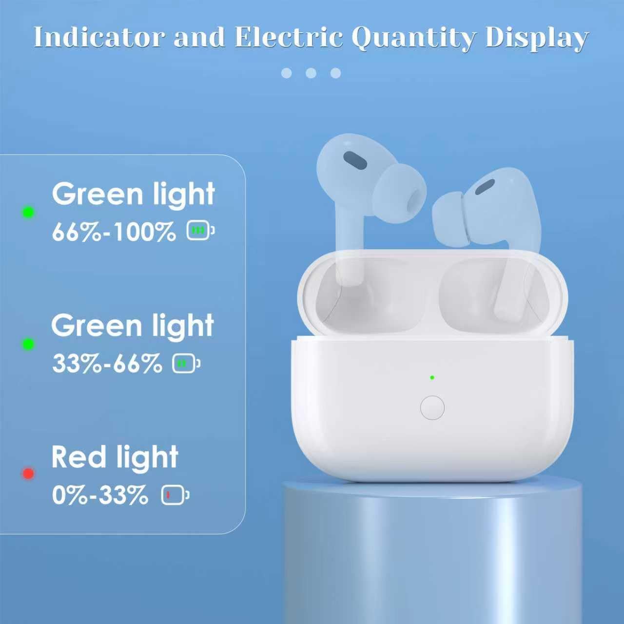 Compatible for AirPods Pro 1st 2nd Gen Wireless Charging Case, Replacement for Airpod Pro 2 Charging Case with Bluetooth Pairing Sync Button