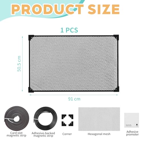 letuxaamz Aquarium-Sieb, Magnetisches Aquarium Anti Spring Netz, Fischisolationsbox Anti-Entweichungsnetz, Abdeckung für DASS Fische, Reptilien, Schildkröten Andere Tiere Entkommen, (80X40CM)
