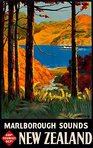 Toile encadrée Nouvelle-Zélande 117x73 habillage grand mur vide Mitchell