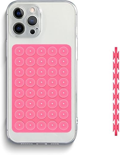 Funda de silicona con succión para teléfono (funda compatible con iPhone y Android, soporte de accesorios de teléfono manos libres para selfies y