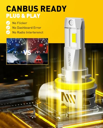 Image of AUXITO 9005 /HB3 H11 /H9 /H8 Fog Light, 62000LM 900% Brighter H8 H9 HB3 Bulbs Combo 5 Mins Install, Plug-N-Play, IP68 Waterproof, Pack of 4
