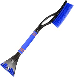 Car Snow Brush and Ice Scraper, 24" Scratch Free Snow Remover with Comfortable Foam Grip, Detachable Winter Cleaning Brush Ice Scraper for Car Windshield Window Roof (Blue)