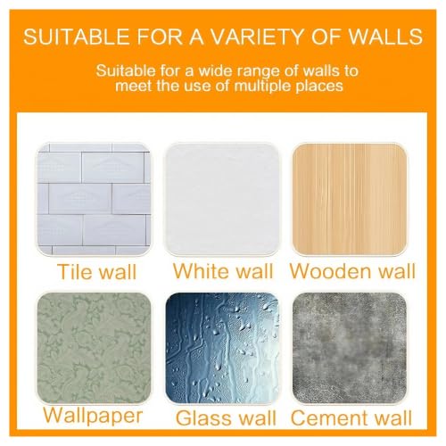 Support de douche mural blanc sans perçage pour carrelage propre - 8