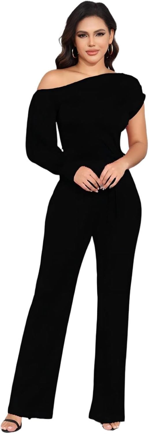 DeftSharp Women's Sexy Cocktail Party Clubwear Casual Working Rompers Long Dressy Jumpsuit - Image 5