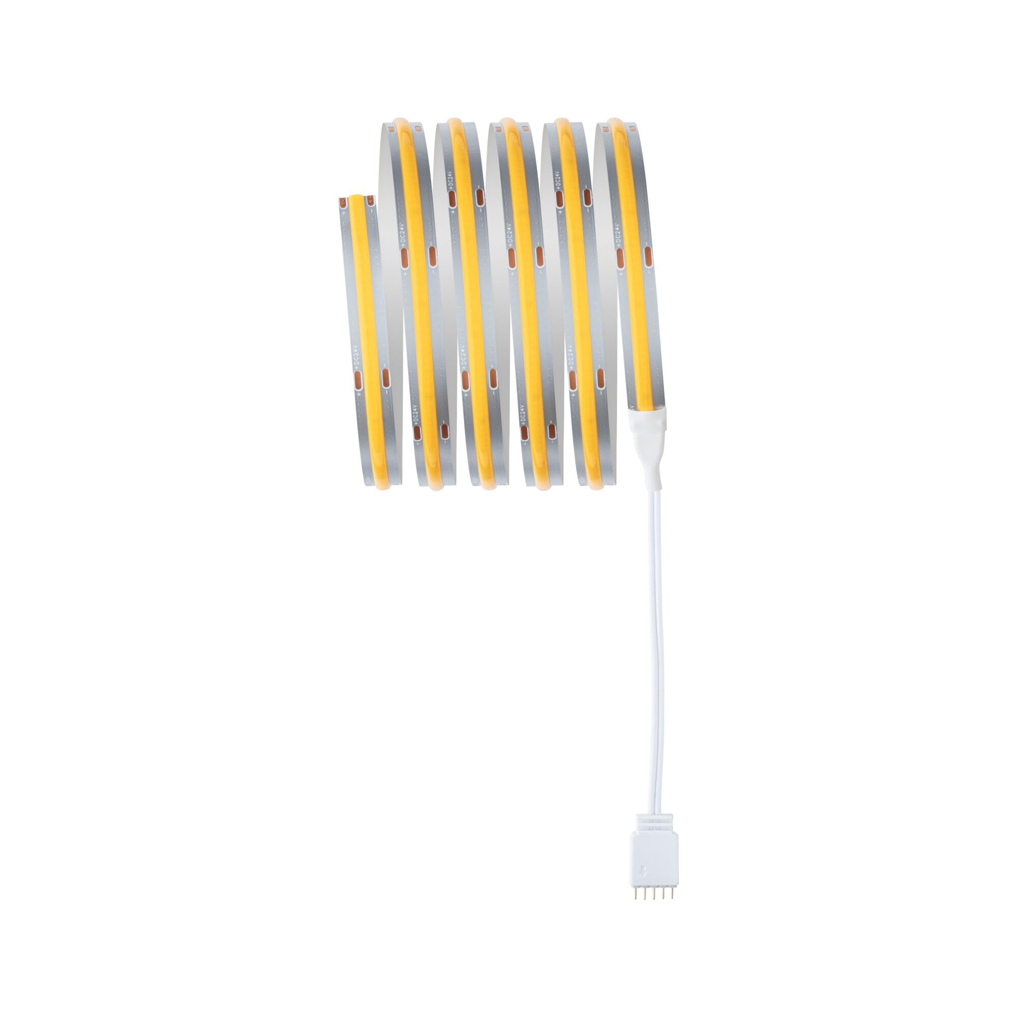 Paulmann 71048 MaxLED 1000 LED Strip Full-Line COB Komplettset 1,5m 18W 1620lm 528LEDs/m 2700K 40VA dimmbar Silber Kunststoff