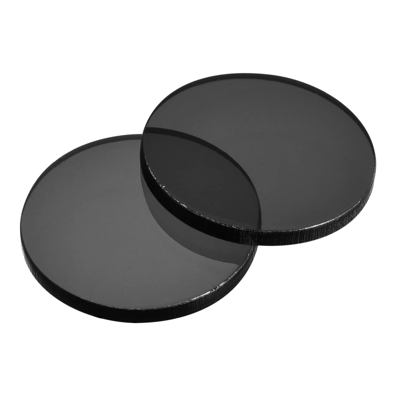 sourcing map 30MM Round Miniature Model Bases, 2.5MM Thick Circular Base, Transparent Black Pack of 20