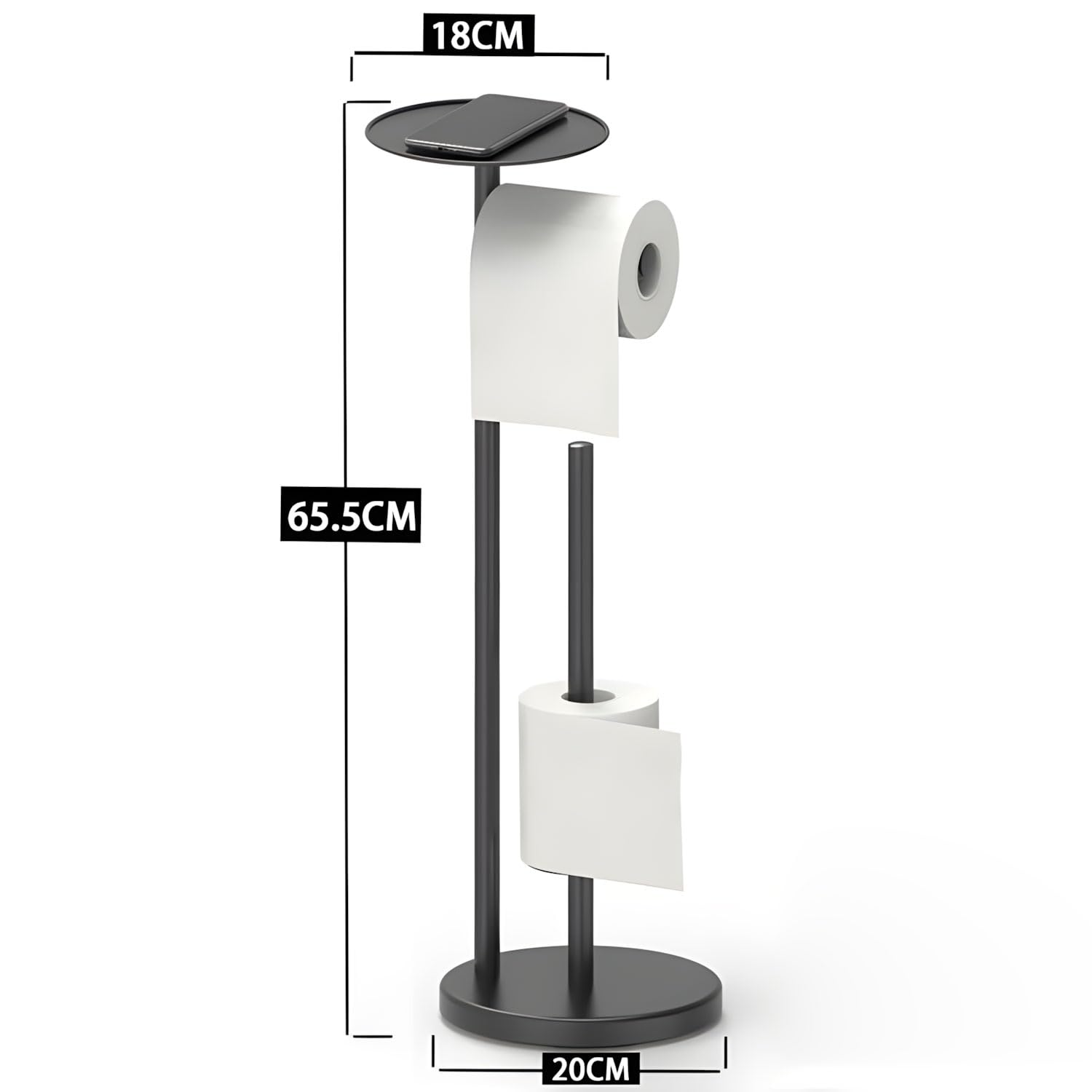 Supporto in acciaio inox con spazio extra per 3 rotoli, argento | Design moderno, facile da installare