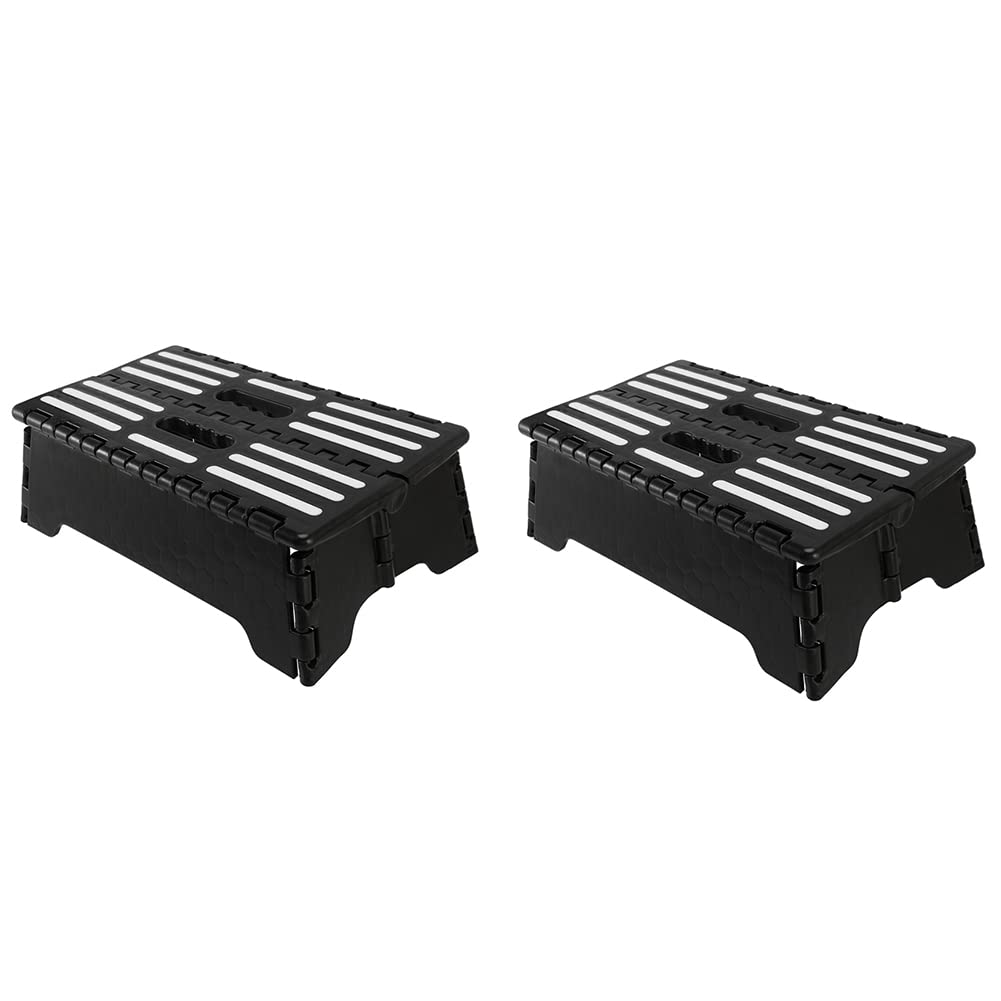 Hndhbfgrt 2X Non-Slip Small Compact Folding Flat Step Stool Heavy Duty Portable Folding Chair