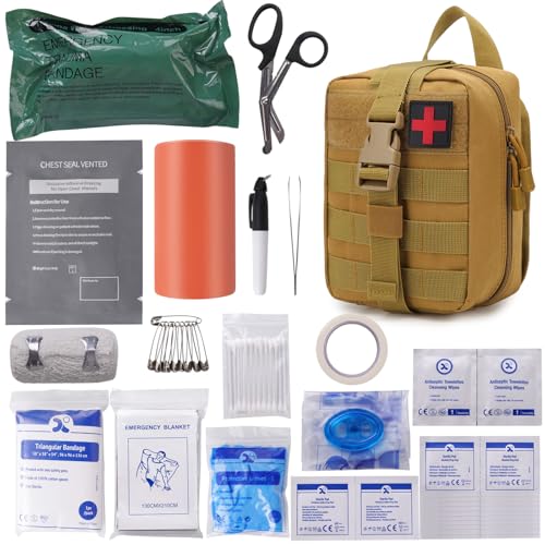IFAK Trauma First Aid Kit Molle Pouches Emergency Survival Kit for Tactical Military Car Travel...