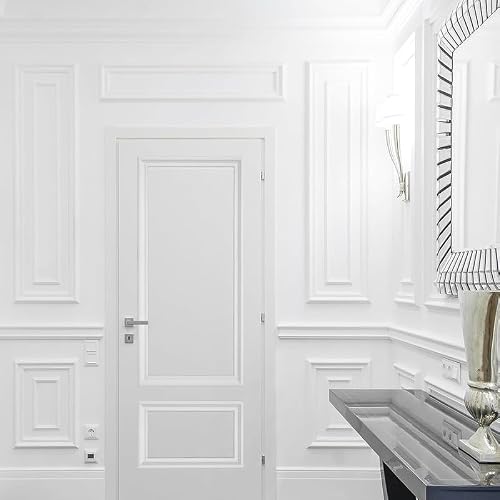 Proflex Peel and Stick Wall Molding Trim -1.3 Inch x 10 Ft, White - Self Adhesive wall trim molding for Home Decoration & Wall Protection - Flexible peel and stick chair rail molding - Easy to install - Thumbnail 5