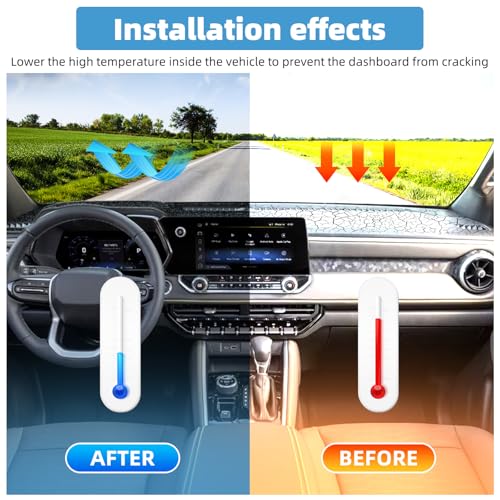 Image of Dash Cover Mat for Chevy Chevrolet Colorado & GMC Canyon 2023 2024 2025 2026 Non-Slip Dashboard Cover Mat Sunshade UV Rays Protector Interior Accessories