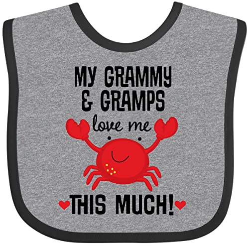 inktastic Grammy and Gramps Love Me Grandson Grandchild Baby Bib