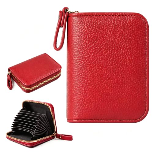 Image of Credit Card Wallet, RFID Card Case Wallet, Zipper Card Cases Holder for Men Women, RFID Blocking, KeyChain Wallet, Compact Size Card Organizer Case for Women
