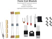 Vista 5 de ViaGasaFamido Módulo de bobina Tesla Altavoz de plasma Soporta Función de Arco Desmontado, Mini Kit Electrónico DIY Herramienta para Productos