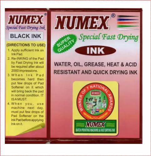 Image of NUMEX Batch Printing Machine Fast Drying Ink Permanent (Black Ink) 6 Set