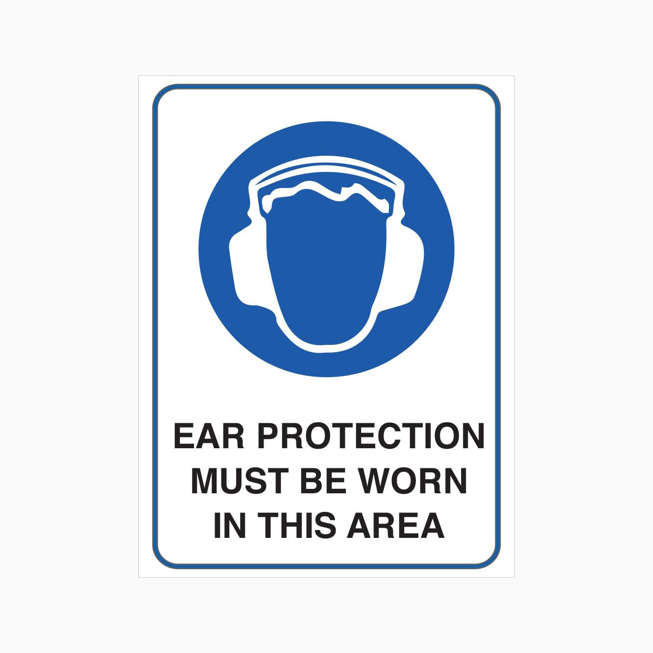 EAR PROTECTION MUST BE WORN IN THIS AREA Sign Workplace Metal Tin Sign 8 x 12 inch for Industrial & Commercial Series