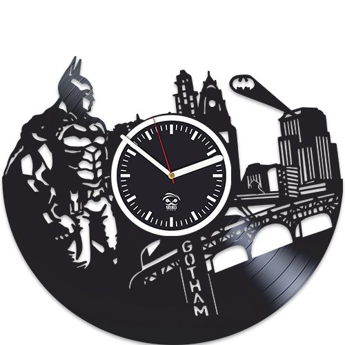 DC Comics, Gotham City, Batman Vinyl Wall Clock, Best Gift for Boyfriend, Vinyl Record, Valentines Day Gift for Boy, Movie, Batman Birthday Gift, Wall Clock Vintage, Arkham Knight