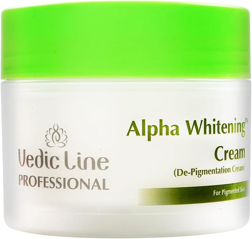 Vedic Line Alpha Whitening Cream, Reduce Pigmentation, Acne And Wrinkle With Green Tea & Olive Oil To Give Clear, Brighter Skin Complexion, 500Ml