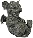 Süsser Gartendrache kringelt sich vor lachen Drache Figur Gartenfigur