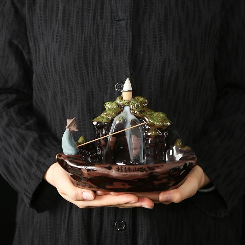 Brûleur d'encens à reflux pour une déco zen et méditation à la maison - 6