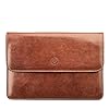 Maxwell Scott Pochette à Rabat pour Documents de Voyage A5 en Cuir Italien - Torrino Marron Clair #1