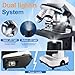 OOZSTAR Microscope Magnification 40X-2500X WF25x Eyepieces, Dual LED Illumination, Microscope for Adults, Binocular Microscope for Schools, Homes, Labs, Education
