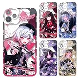 魔法少女ノ魔女裁判 スマホケース 携帯ケース アイフォンケース 桜羽エマ 二階堂ヒロ 城ケ崎ノア 携帯カバー 保護電話カバー TPU 軟殻 透明 薄型 軽量 可愛い 耐衝撃性 多機種対応 コスプレ小物 萌えグッズ (色-1,iP-14) [並行輸入品]