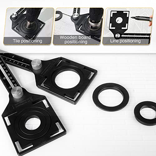 Aweohtle Winkelschablone,Fliesen Werkzeug Template Tool Multi Winkelmesser 12 sides Alulegierung Messwerkzeug Treppenlehre für Tischler Fliesenleger Fliesenschablone mit Positionierungslöchern