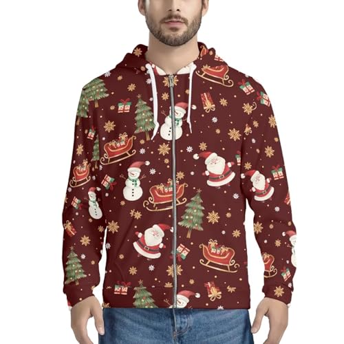 AFPANQZ Men's Full Zipper Hoodie Tunics Hooded Sweatshirt with Front Pocket Home Outdoor Sports Loose Tops 2XS-5XL