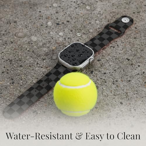 Walli Watch Band, Compatible with Apple Watch Bands SE & Series 10, 38mm/42mm, Stylish Silicone Strap for Everyday Wear- Midnight Check4