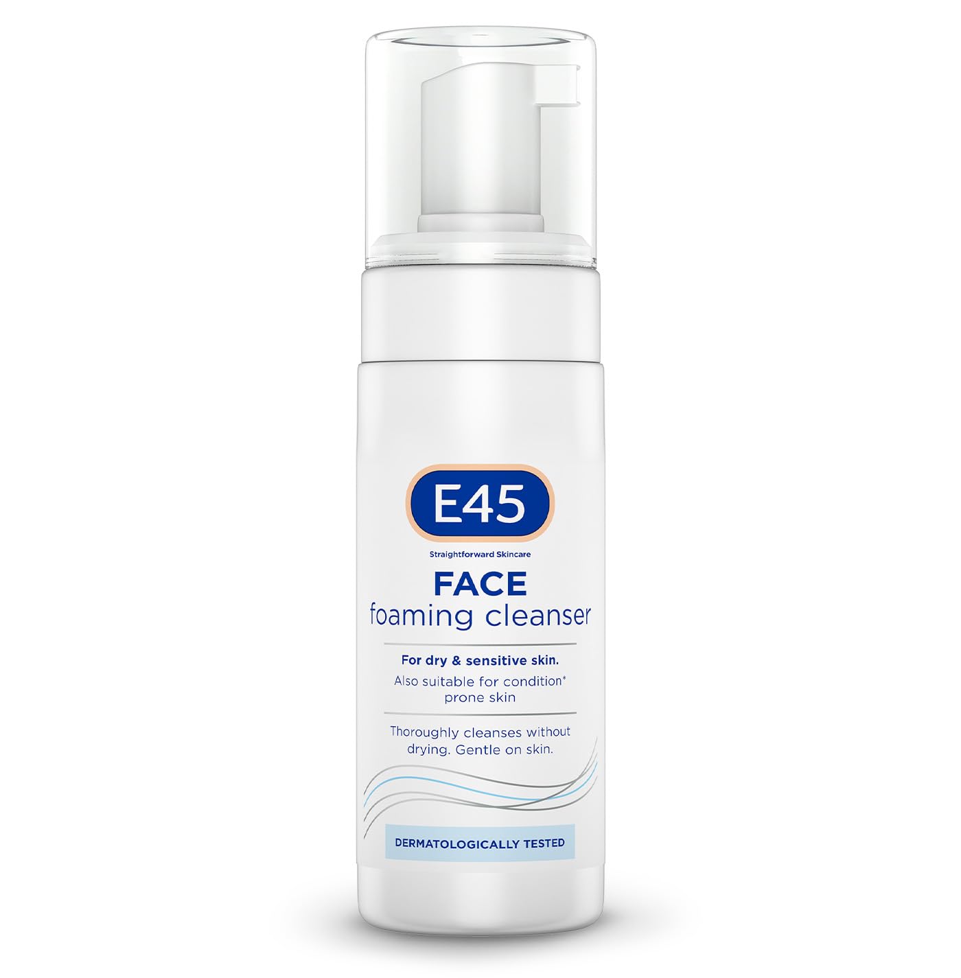 E45 Foamming Cleanser Lavado Facial 150ml - Limpiador facial diario para piel Seca y Sensible - Limpiador Espumoso Facial Elimina el exceso de Grasa y Maquillaje - Cuidado Facial en mujeres y hombres