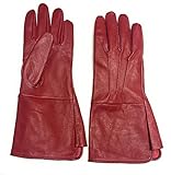 'NA' Men's Medieval Renaissance Cosplay Unlined Gauntlet Genuine Leather Costume Gloves Artillery/Cavalry/Infantary Long Arm Cuff