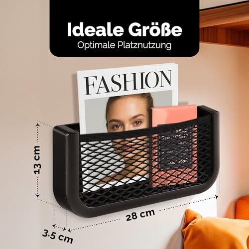Vicera Ablagenetz für Camper und Wohnmobile 2er Set - Aufbewahrungsnetz aus robustem Kunststoff und elastischem Netz - Montagematerial inlusive