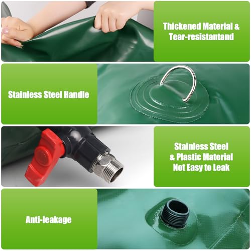 image for Budiwati 400 L/105.7 Gallon Water Storage Bladder, Foldable Portable W