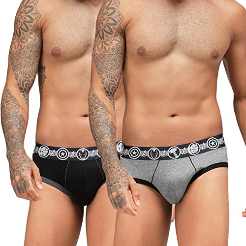 Image of Zoiro Men Cotton Blend Printed Marvel Brief Pack of 2 |Colours May Vary