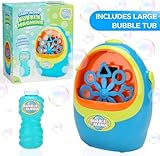Bubble Mania Carry Along Bubble Machine For Kids - Automatic Bubble Maker With Handle - For Indoor and Outdoor Use - Portable Bubble Blower For Kids - Image 3