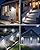 Peasur Solar Lights Outdoor Motion Sensor, 6 Pack 140 LED Bright Solar Powered Fence Light Waterproof, 3 Modes Solar Security Wall Lighting for Outside Yard Deck Garden