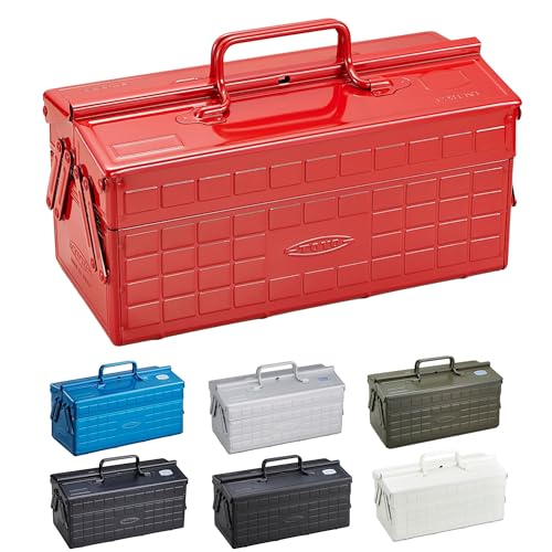 Toyo ST-350R Werkzeugkoffer aus Stahl, 2-stöckig, Rot
