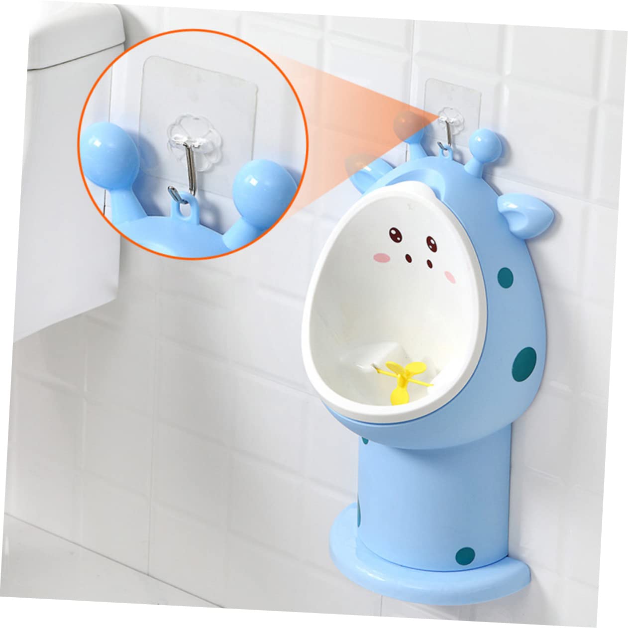 DECHOUS Boys Potty Training Urinal Boys and Girls Portable Urinal Potty Toddler Training Toilet Funny Design Pp Material Easy to Clean Pinwheel