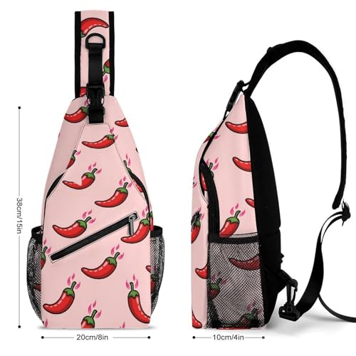 Bolso bandolera rojo para mujer y hombre miniatura 2